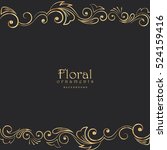 beautiful golden floral border... | Shutterstock .eps vector #524159416