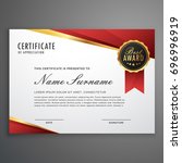 creative certificate of... | Shutterstock .eps vector #696996919