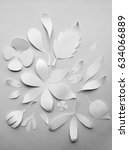 floral cutout illustration in... | Shutterstock . vector #634066889