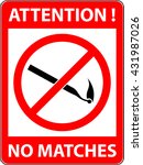 no match  fire prohibited... | Shutterstock .eps vector #431987026