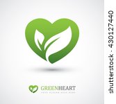 Green Vector Icon With Heart...