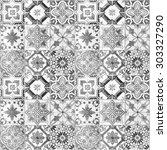 beautiful old ceramic tiles... | Shutterstock . vector #303327290