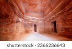 Small photo of Petra, Jordan, September 24, 2023: Inside the Treasury, Petra, Jordan