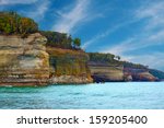 Pictured Rocks Cliffs National Lakeshore near Munising Michigan, Upper Peninsula