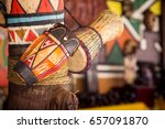Traditional handmade drums for sale at Lesedi Cultural Village, South Africa,