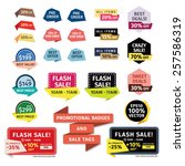 promotional badges and sale... | Shutterstock .eps vector #257586319