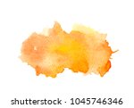 abstract orange watercolor... | Shutterstock . vector #1045746346