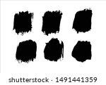 vector brush stroke set... | Shutterstock .eps vector #1491441359