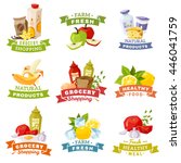 daily meal emblems. every day... | Shutterstock .eps vector #446041759