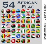 vector set of african flags. | Shutterstock .eps vector #218451280