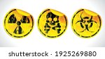 danger grunge vector signs... | Shutterstock .eps vector #1925269880