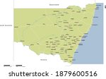 Map of New South Wales state in Australia