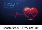 abstract heart shape with red... | Shutterstock .eps vector #1792125809