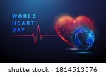 heart shape with red cardio... | Shutterstock .eps vector #1814513576