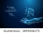 abstract blue giving hand with... | Shutterstock .eps vector #1893436273