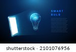 abstract blue mobile phone ... | Shutterstock .eps vector #2101076956