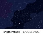 space background. stars and... | Shutterstock .eps vector #1702118923