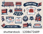 vintage colorful screen... | Shutterstock .eps vector #1208672689