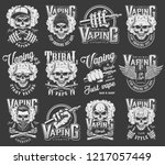 vintage vaping logotypes... | Shutterstock .eps vector #1217057449