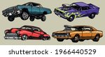 Colorful Custom Cars Vintage...