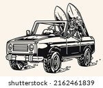 skeleton surfer vintage emblem... | Shutterstock .eps vector #2162461839