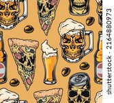 junk food vintage pattern... | Shutterstock .eps vector #2164880973