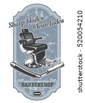 Vintage Barbershop Label With...