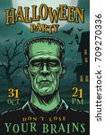 Halloween Party Poster With...