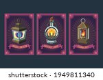 fantasy card set with antique... | Shutterstock .eps vector #1949811340