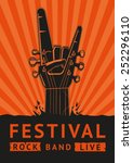 Rock Festival. Vector Poster.