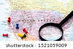 magnifying glass on the world... | Shutterstock . vector #1521059009