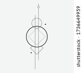minimalist geometric design... | Shutterstock .eps vector #1736649959