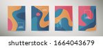 modern abstract cover set ... | Shutterstock .eps vector #1664043679