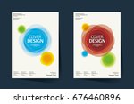 book cover  annual report... | Shutterstock .eps vector #676460896