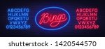 bingo neon sign on brick wall... | Shutterstock .eps vector #1420544570