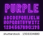neon purple font  light... | Shutterstock .eps vector #1503334880
