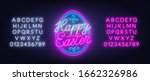 happy easter neon lettering in... | Shutterstock .eps vector #1662326986