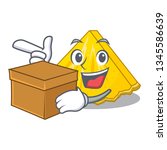 with box pineapple slice... | Shutterstock .eps vector #1345586639