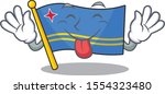 flag aruba character tongue out ... | Shutterstock .eps vector #1554323480