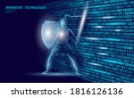 cyber safety khight on data... | Shutterstock .eps vector #1816126136