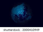 world map hexagon global... | Shutterstock .eps vector #2000410949