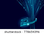 cyber safety padlock on data... | Shutterstock .eps vector #778654396