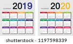 Colorful Year 2019 And Year...