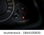 empty fuel warning light in car ... | Shutterstock . vector #1864100830
