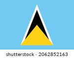 national saint lucia flag ... | Shutterstock .eps vector #2062852163
