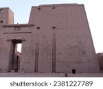 Small photo of Edfu, Egypt - Aug 25 2023: Picture showing part of the stunning Edfu Temple