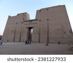 Small photo of Edfu, Egypt - Aug 25 2023: Picture showing part of the stunning Edfu Temple