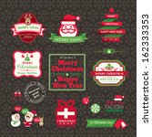 vector set of christmas labels... | Shutterstock .eps vector #162333353