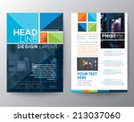vector brochure flyer design... | Shutterstock .eps vector #213037060
