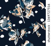 floral seamless pattern with... | Shutterstock .eps vector #1369727516